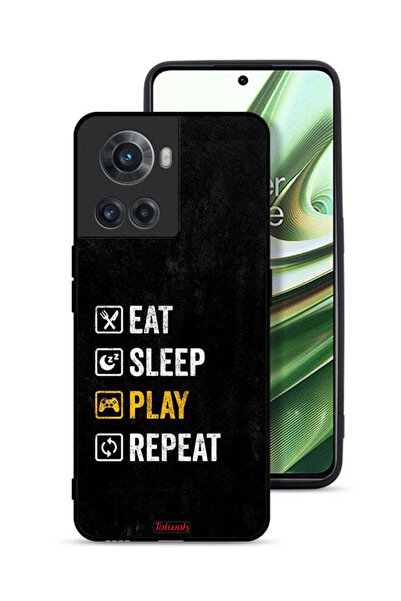 Tolwak غطاء حماية لهاتف OnePlus 10R 5G، تناول الطعام، النوم، اللعب، التكرار