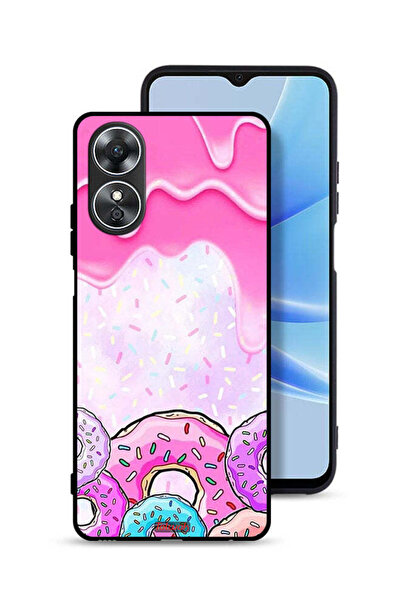 Tolwak Oppo A17 Protective Case Cover Donut Colors