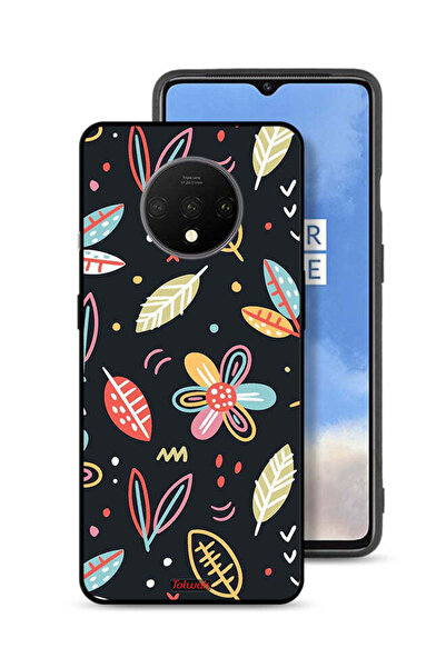 Tolwak OnePlus 7T Protective Case Cover Flowers And Leaves Abstract Art