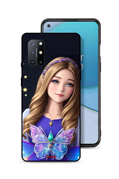 Tolwak غطاء حماية لهاتف OnePlus 8T 5G بتصميم فتاة فراشة لطيفة