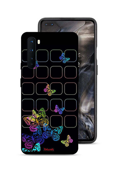 Tolwak غطاء حماية لهاتف OnePlus Nord بنقشة فراشات ملونة