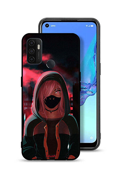Tolwak غطاء حماية Oppo A11s بتصميم فتاة ترتدي قناعًا