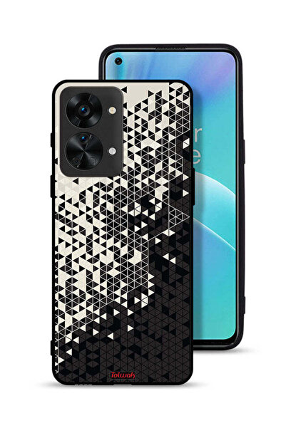 Tolwak غطاء حماية لهاتف OnePlus Nord 2T 5G بنمط مثلث فني رقمي