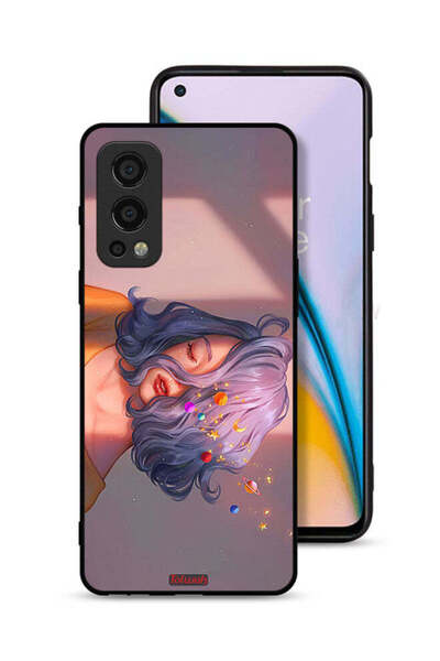 Tolwak OnePlus Nord 2 5G Protective Case Cover Girl And Space Art