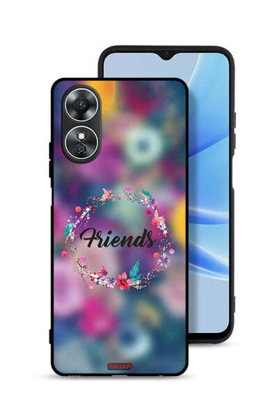 Tolwak غطاء حماية Oppo A17 بتصميم خاتم أصدقاء الزهور