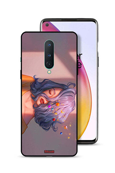 Tolwak OnePlus 8 Protective Case Cover Girl And Space Art