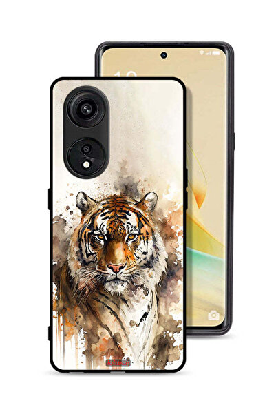 Tolwak غطاء حماية Oppo A1 Pro بتصميم فن تجريدي من جلد الفهد