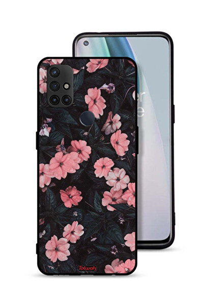 Tolwak غطاء حماية لهاتف OnePlus Nord N10 5G بلون الخوخ والورود الصغيرة