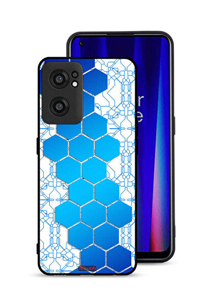 Tolwak غطاء حماية لهاتف OnePlus Nord CE 2 5G بنمط شبكة أيقونات سداسية الشكل