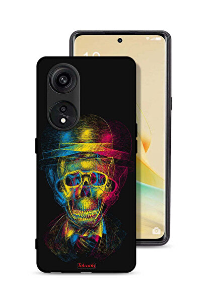 Tolwak غطاء حماية Oppo A1 Pro بتصميم جمجمة وقبعة ملونة وفن خيالي