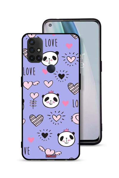 Tolwak غطاء حماية لهاتف OnePlus Nord N10 5G برسومات Love And Panda Doodle