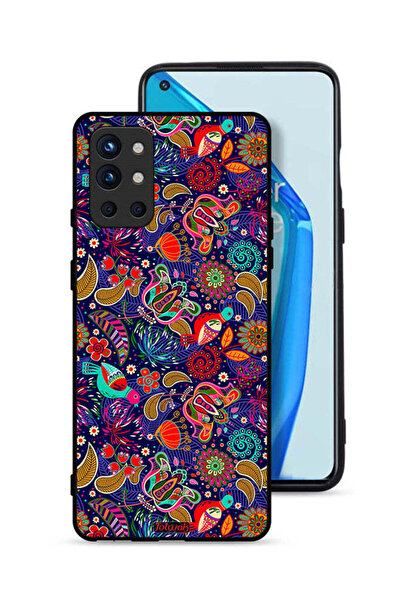 Tolwak OnePlus 9R 5G Protective Case Cover Pattern Colorful Birds Leaf Flowers