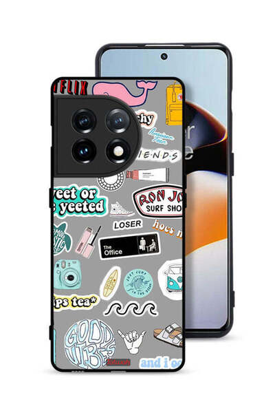 Tolwak غطاء حماية لهاتف OnePlus 11 5G بملصقات Good Vibes