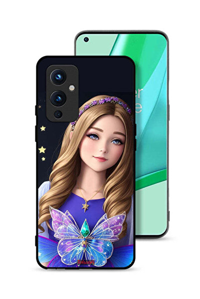 Tolwak غطاء حماية لهاتف OnePlus 9 5G بتصميم فتاة فراشة لطيفة