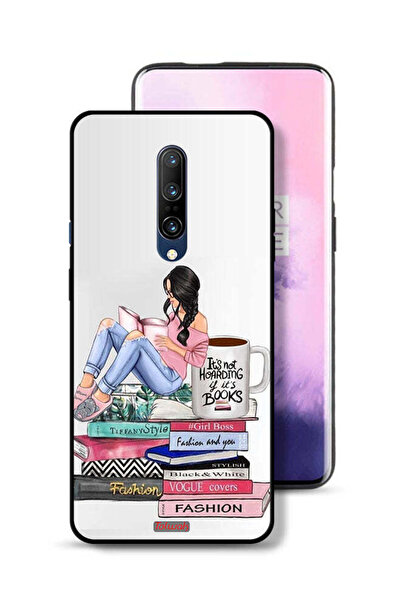 Tolwak غطاء حماية لهاتف OnePlus 7 Pro بتصميم فتاة وكتب الموضة الفنية