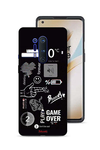 Tolwak غطاء حماية لهاتف OnePlus 8 Pro مطبوع عليه Game Over Pew Pew