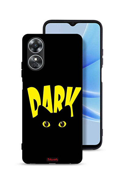 Tolwak Oppo A17 Protective Case Cover Dark Cat