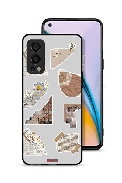 Tolwak غطاء حماية لهاتف OnePlus Nord 2 5G مصنوع من قطع من الملصقات الورقية