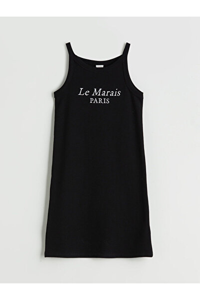 LC Waikiki Nevavm Paris Embroidered Girls' Dress with a Difference