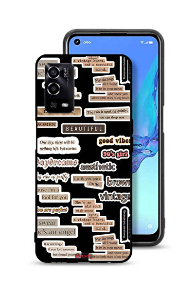 Tolwak Oppo A55 4G Protective Case Cover Beautiful Quotes Stickers