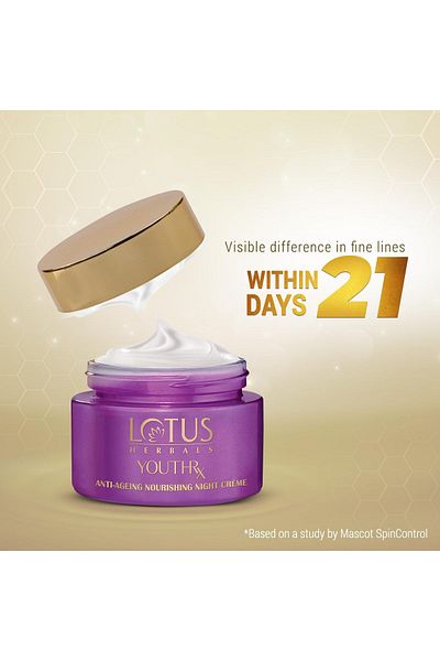 Lotus Herbals Youthrx Anti Ageing Nourishing Night Creme, White 50g