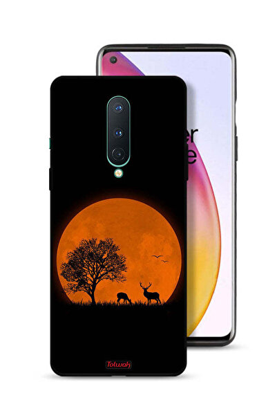 Tolwak OnePlus 8 Protective Case Cover Evening Moon Art