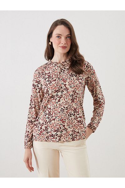LC Waikiki New Season Baglama Collar Floral Μπλούζα - S5GL08Z8