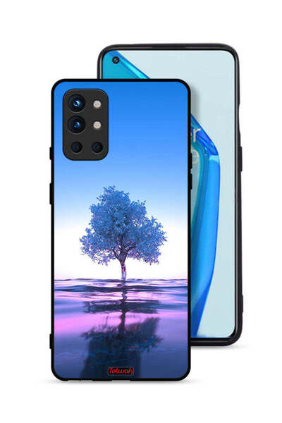 Tolwak غطاء حماية لهاتف OnePlus 9R 5G بتصميم شجرة نيون وانعكاس جسم مائي فني رقمي