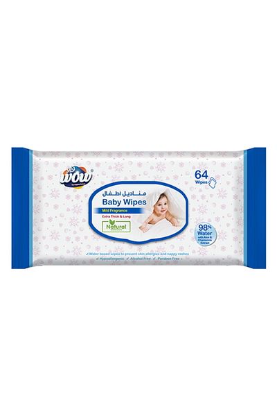 Generic Wow Baby Wipes Mild Fragrance 64 pcs