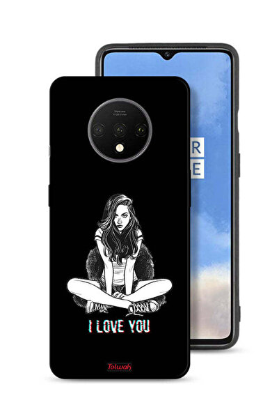 Tolwak غطاء حماية لهاتف OnePlus 7T برسومات "أحبك"