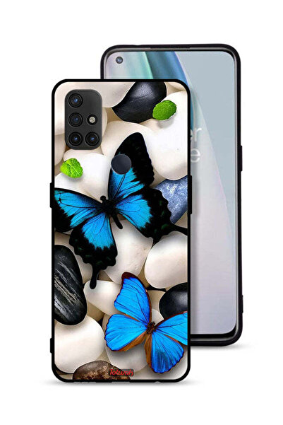 Tolwak غطاء حماية لهاتف OnePlus Nord N10 5G بنقشة فراشات على أحجار