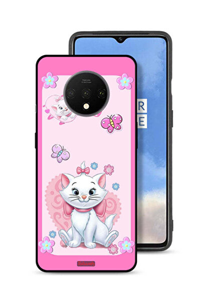 Tolwak OnePlus 7T Protective Case Cover Cute Lady Cat