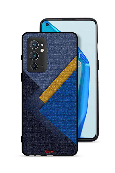 Tolwak غطاء حماية لهاتف OnePlus 9RT 5G بنقشة مثلثات جلدية