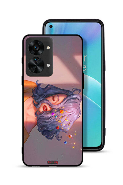 Tolwak OnePlus Nord 2T 5G Protective Case Cover Girl And Space Art