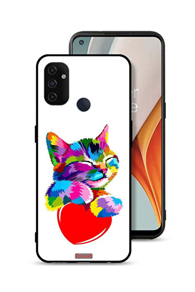 Tolwak غطاء حماية لهاتف OnePlus Nord N100 بتصميم قطة ملونة