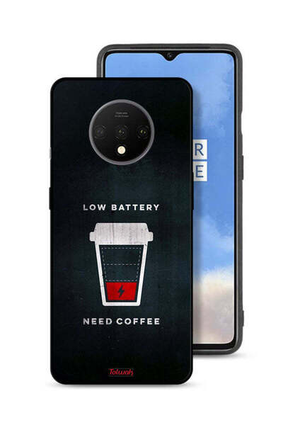Tolwak غطاء حماية لهاتف OnePlus 7T - بطارية منخفضة - يحتاج إلى قهوة