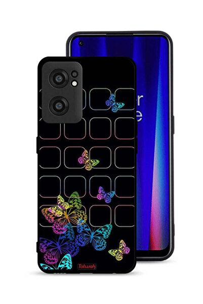 Tolwak OnePlus Nord CE 2 5G Protective Case Cover Colorful Butterflies