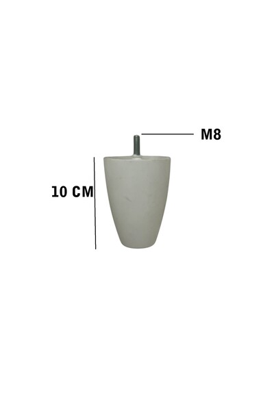 HOMDEP Sofa Armchair Tv Unit Console Upgrade Adalya Model Plastic Leg 10 cm White Color 8 Pieces