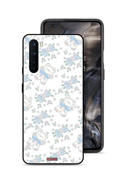 Tolwak غطاء حماية لهاتف OnePlus Nord بنقشة دب تيدي لطيف وزهور