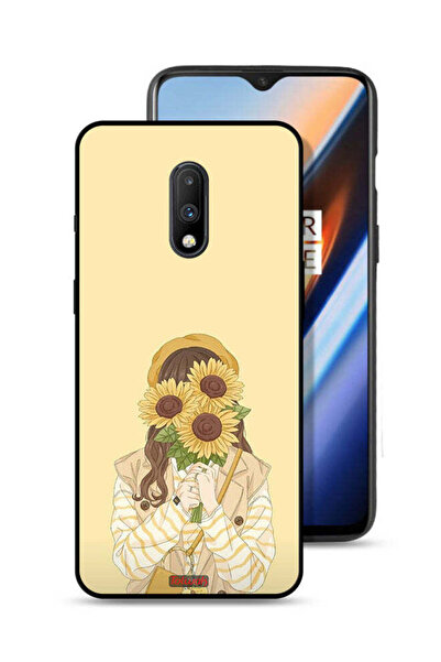 Tolwak غطاء حماية لهاتف OnePlus 7 بغطاء وجه مزين برسومات عباد الشمس