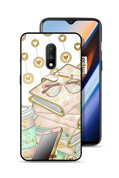 Tolwak غطاء حماية لهاتف OnePlus 7 بتصميم نظارات على الكتب