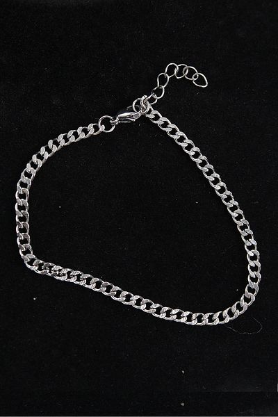 Celira Steel Thin Classic Model Silver Color Men's Bracelet