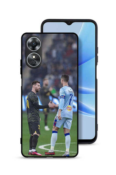 Tolwak غطاء حماية لهاتف Oppo A17 ميسي ورونالدو