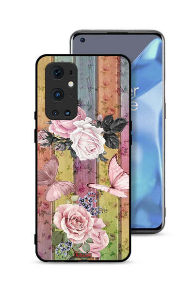 Tolwak غطاء حماية لهاتف OnePlus 9 Pro 5G بنقشة فراشات الخوخ والورود