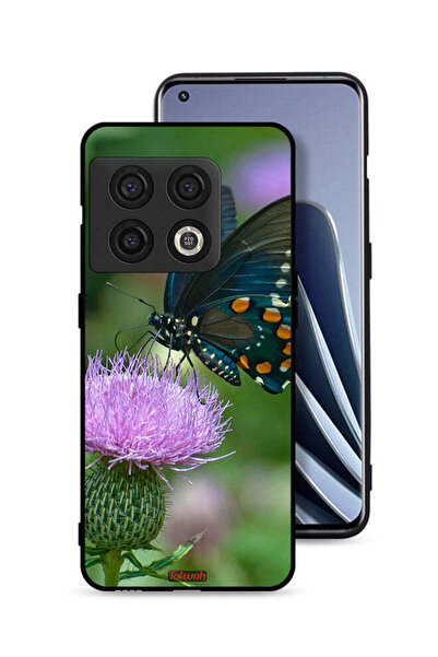 Tolwak غطاء حماية لهاتف OnePlus 10 Pro 5G بتصميم فراشة تجلس على زهرة