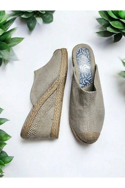 GokceKundura06 Straw slippers