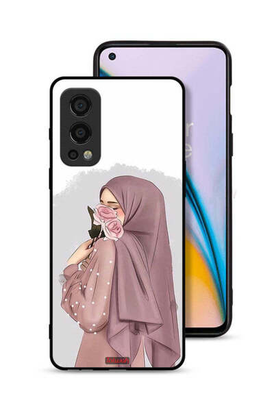 Tolwak غطاء حماية لهاتف OnePlus Nord 2 5G برسومات فتاة تحمل ورودًا