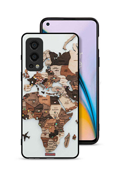 Tolwak غطاء حماية لهاتف OnePlus Nord 2 5G برسومات خريطة العالم