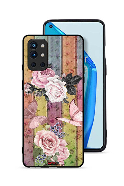Tolwak غطاء حماية لهاتف OnePlus 9R 5G بنقشة فراشات الخوخ والورود