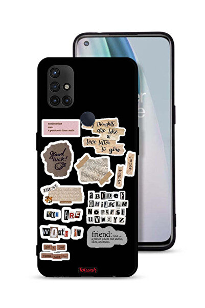 Tolwak غطاء حماية لهاتف OnePlus Nord N10 5G بملصقات اقتباسات الحظ السعيد